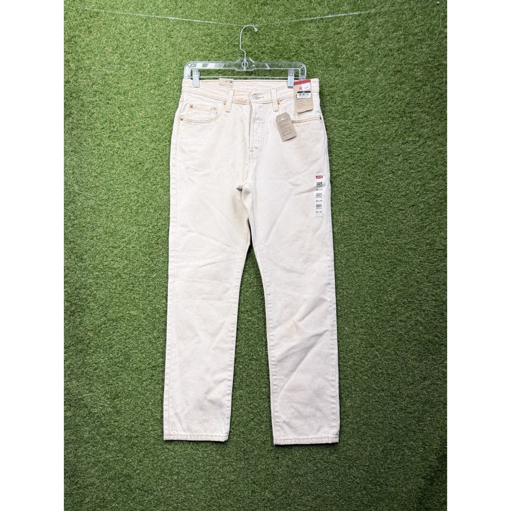 Levis 501 Jeans Womens 28x30 Tan Original High Rise Straight Leg 125010578 New